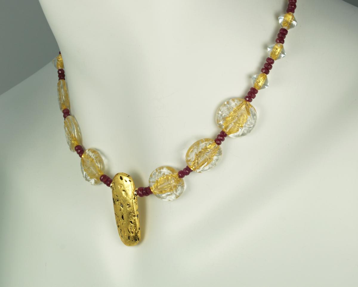 "Ruby and Ice" Necklace picture