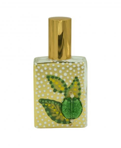 "Leaf Motif" Hand-Gilded Gold, Hand-Painted Perfume Bottle picture