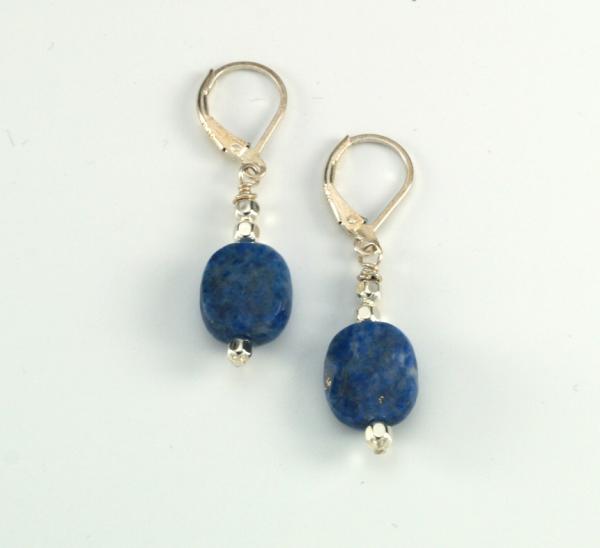 "Lapis Drops" Earrings - Lapis lazuli, Sterling Silver picture