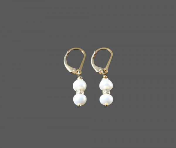 Pearl and Gold Earrings