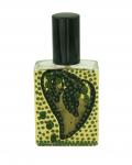 "Green Leaf" Hand-Gilded Gold, Hand-Painted Perfume Bottle