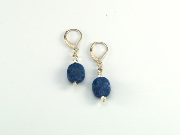 "Lapis Drops" Earrings - Lapis lazuli, Sterling Silver picture