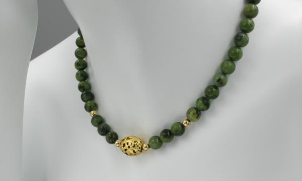 "Joy" Necklace in Gold and Jade picture