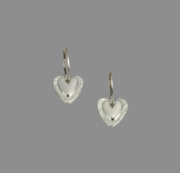 Two Hearts Sterling Silver Earrings