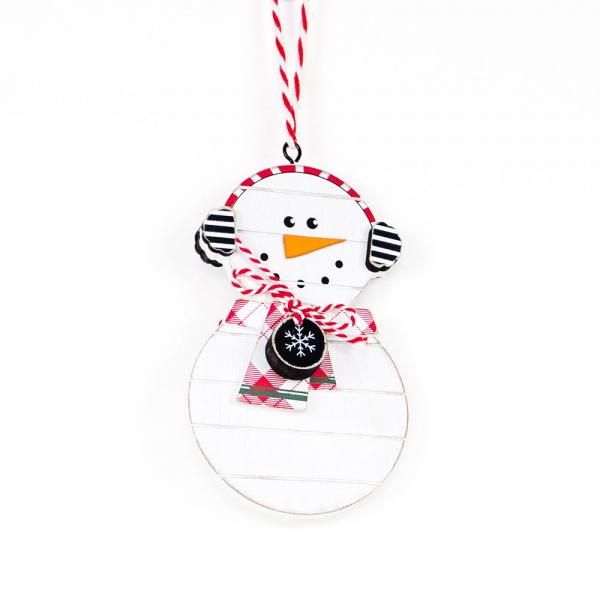 Female Snowman Wooden Ornament picture