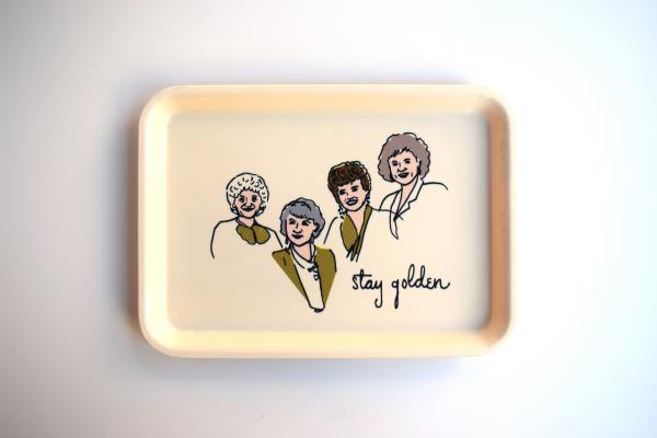 "Stay Golden" Rectangular Tray