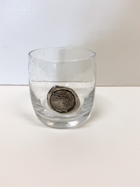 Double Old Fashion Pewter Florida Glass picture