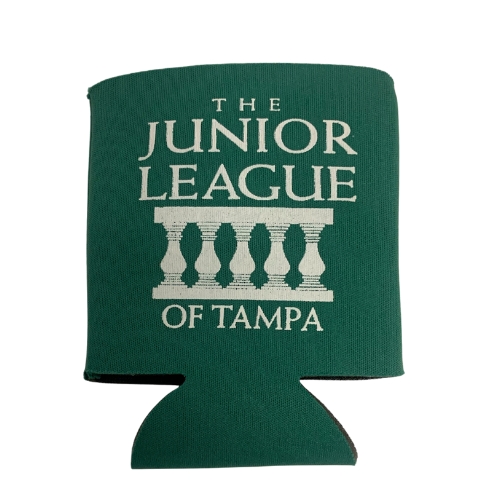 Junior League of Tampa Can Koozie - Green/White picture