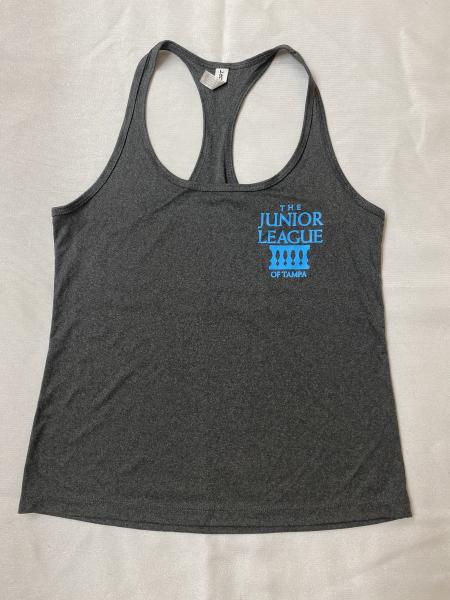 Junior League of Tampa Grey Performance Racerback Tank