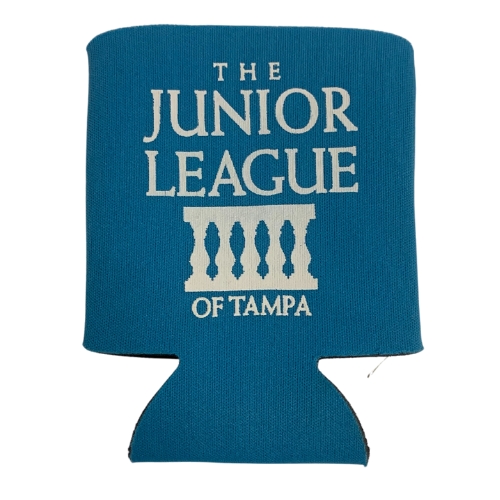 Junior League of Tampa Can Koozie - Blue/White