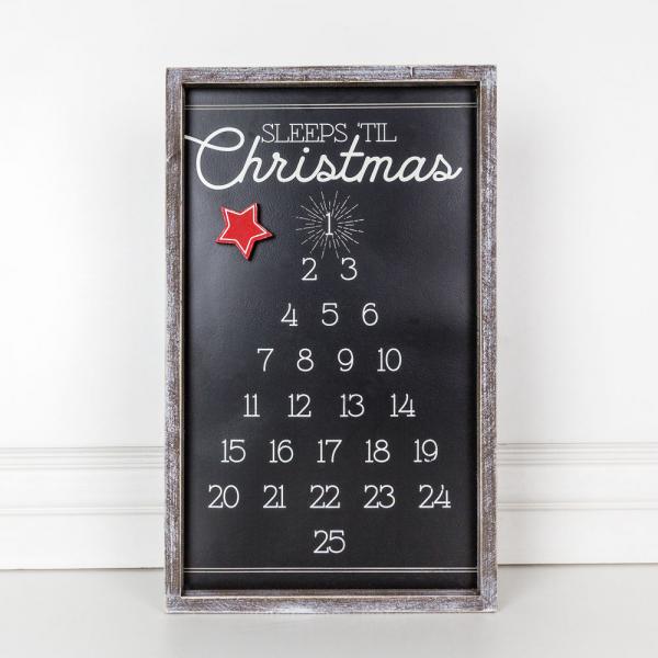 Sleeps Til Christmas Calendar with Magnet