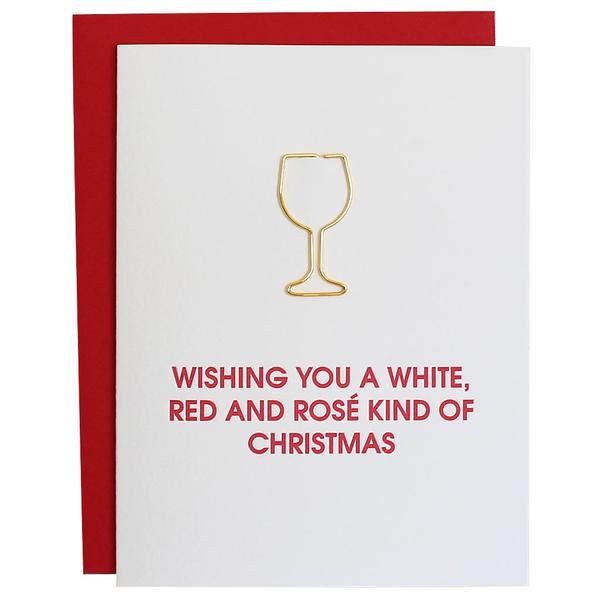 White, Red and Rose Christmas Card picture