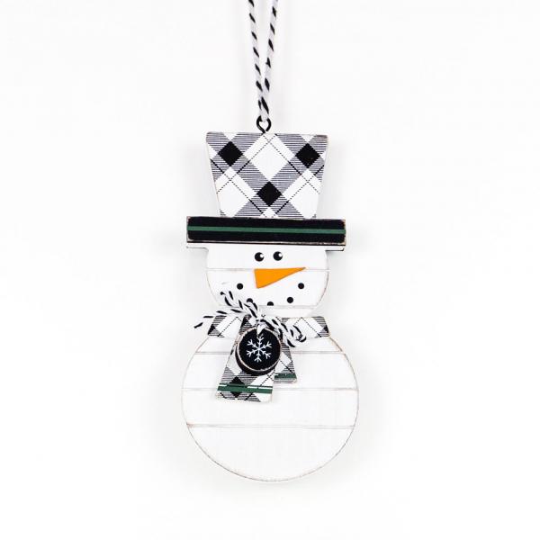 Male Snowman Wooden Ornament picture