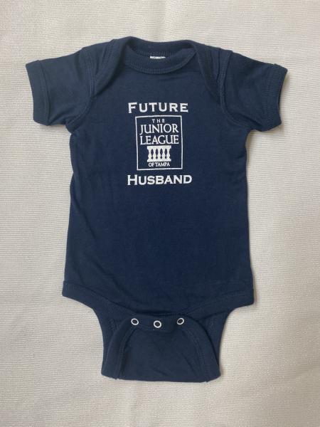Junior League Of Tampa Navy Future Husband Onesie picture