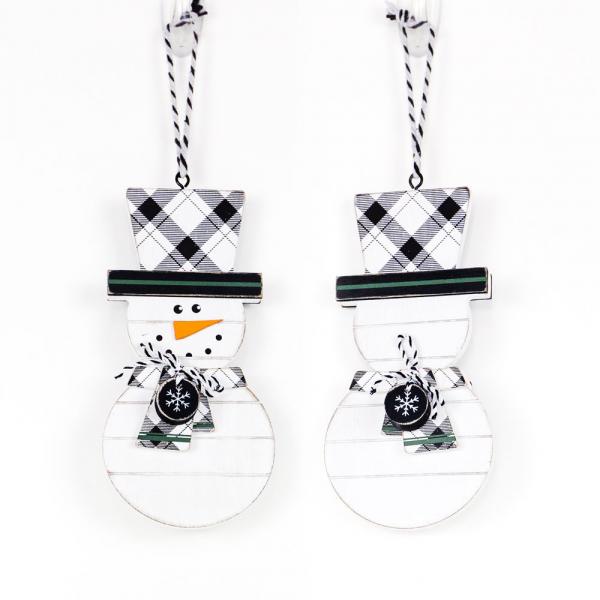 Male Snowman Wooden Ornament picture