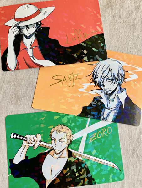 One Piece trio postcard prints