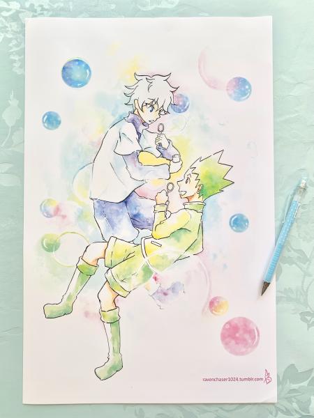 HxH bubbles print picture