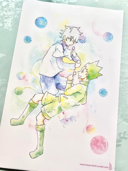 HxH bubbles print picture