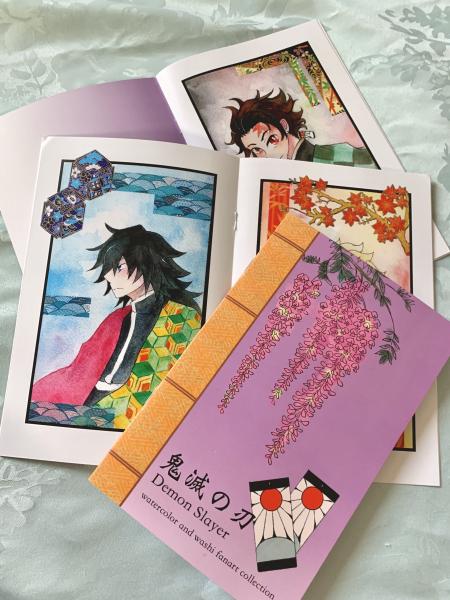 Demon Slayer fanbook Watercolor and Washi Collection