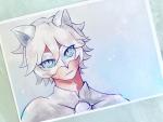 Chat Blanc postcard print