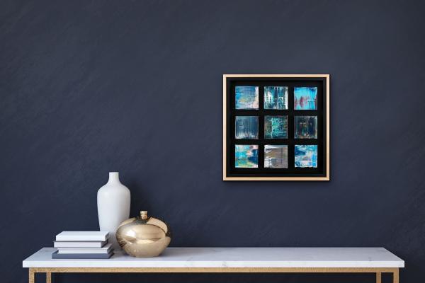 Blue Grouping with Maple-Wrapped Floating Frame picture