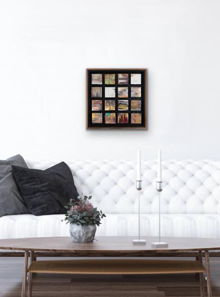 Tan Grouping with Walnut-Wrapped Floating Frame picture