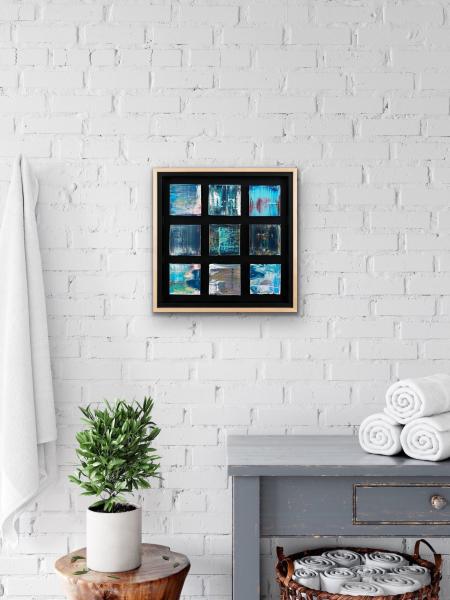 Blue Grouping with Maple-Wrapped Floating Frame picture