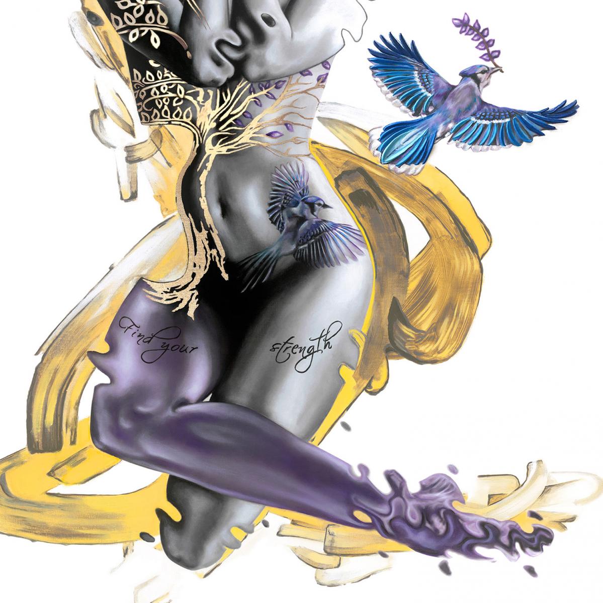 "Find your strength" painting picture