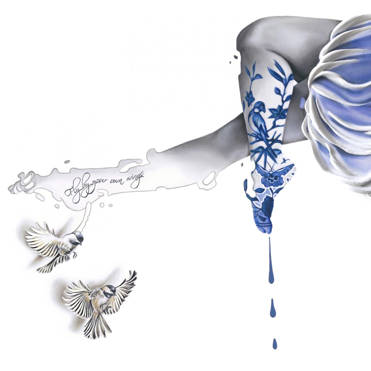 "Fly by your own wings" painting picture