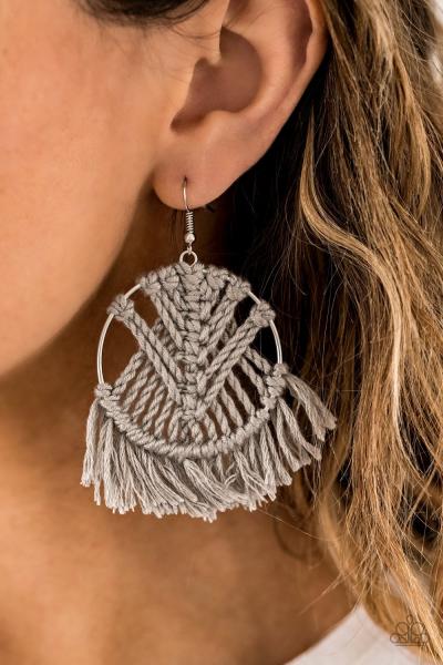 Paparazzi Accessories All About MACRAME - Silver picture