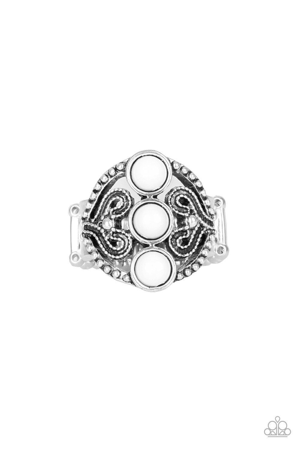 Paparazzi Accessories Triple Whammy - White picture