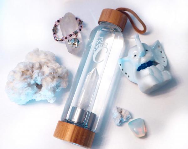 Clear Quartz Chakra Stone Bottle picture