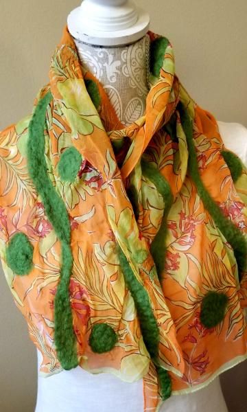 Tropical Nuno Felt Scarf