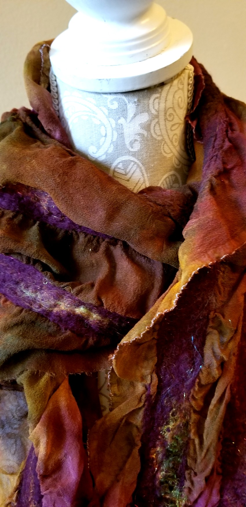 "Vineyard"  Nuno Felted Scarf picture