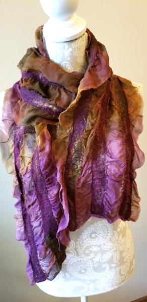 "Vineyard"  Nuno Felted Scarf