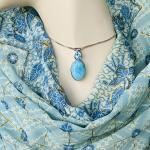 Larimar and Blue Zircon pendant