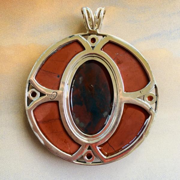 Talisman Bloodstone, Carnelian and Garnet Pendant picture