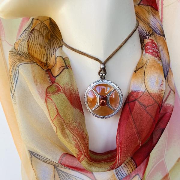 Sunstone, Tangerine and Rose Quartz Talisman Pendant