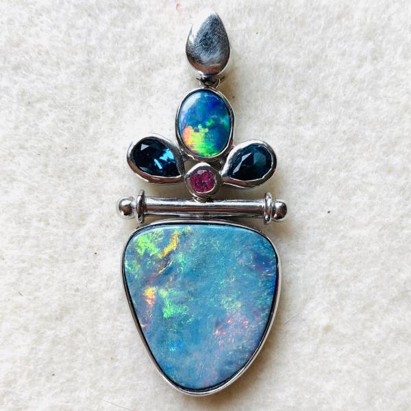 Boulder Opal Doublet Pendant - sold picture