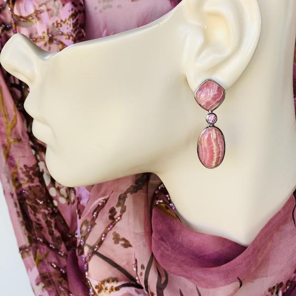 rhodochrosite earrings picture