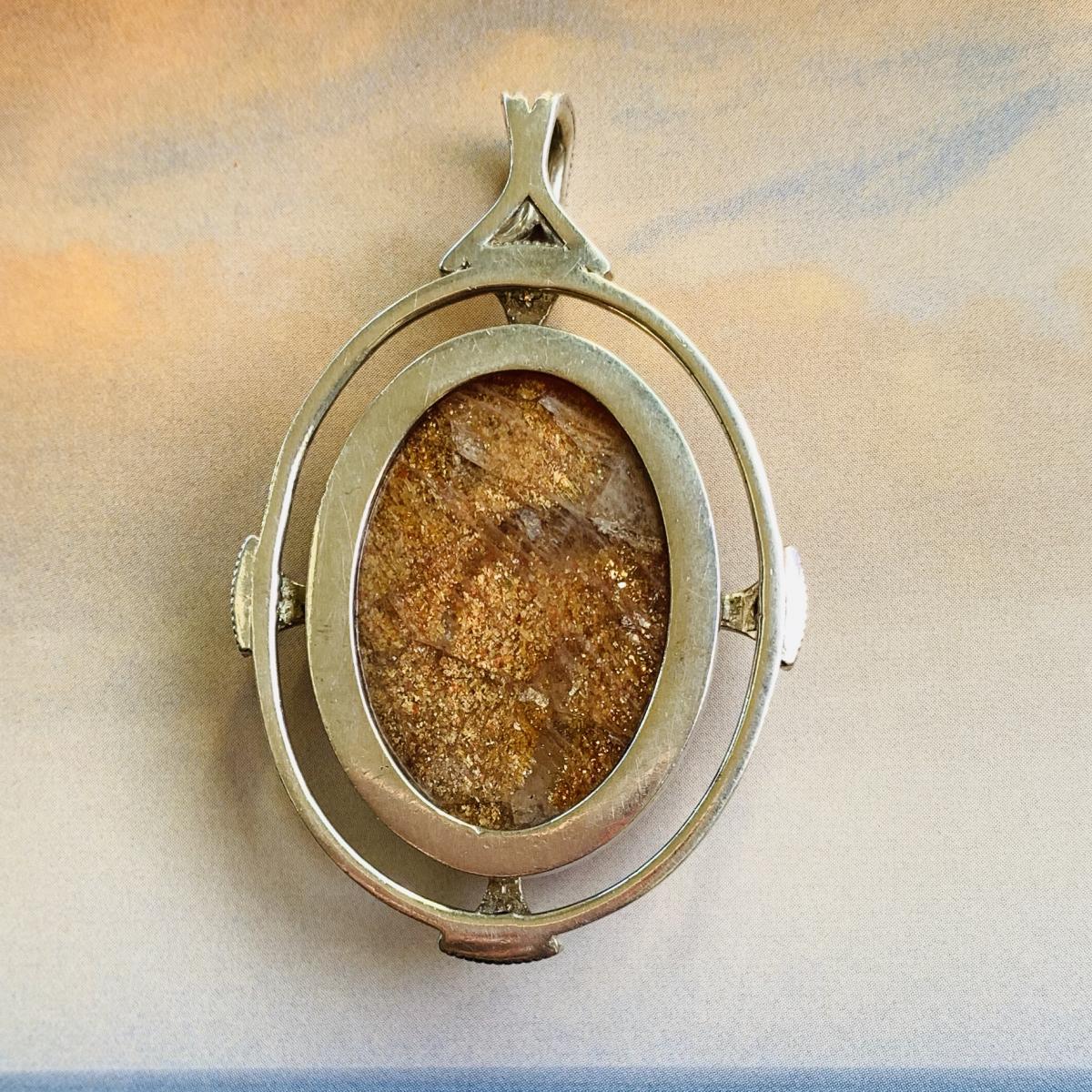 Sunstone  and Zircon Talisman Pendant picture