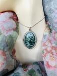 Seraphinite, Aventurine and Mystic Topaz Talisman pendant