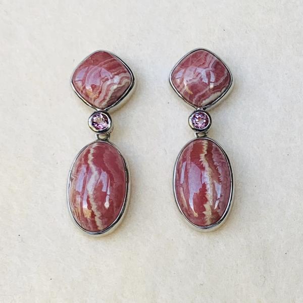 rhodochrosite earrings picture