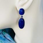 Lapis and sapphire earrings