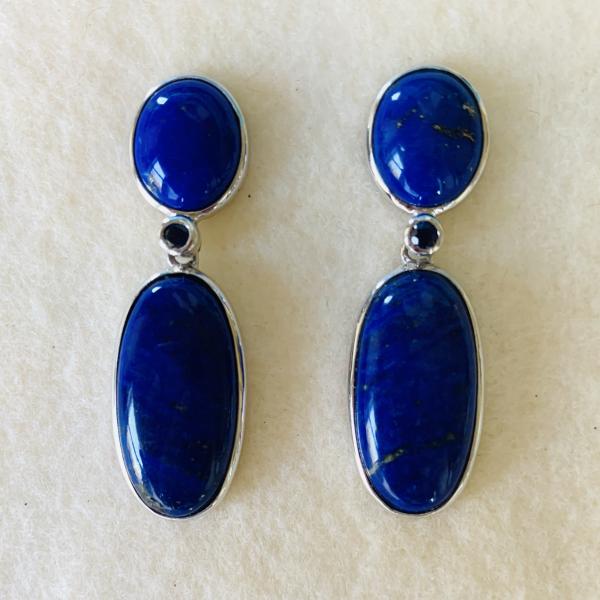 Lapis and sapphire earrings picture