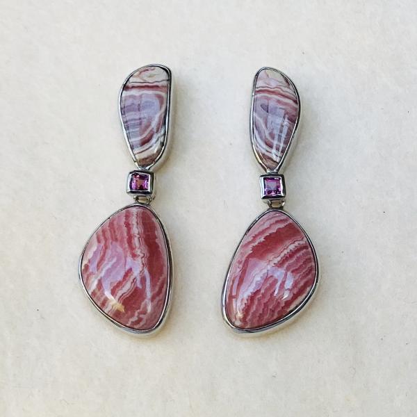 Rhodochrosite earrings picture