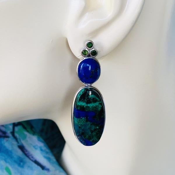 Lapis Lazuli, Azurite-Malachite and Chrome Tourmaline picture