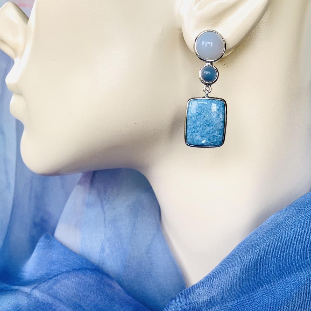 Violane blue Diopside drop earrings picture