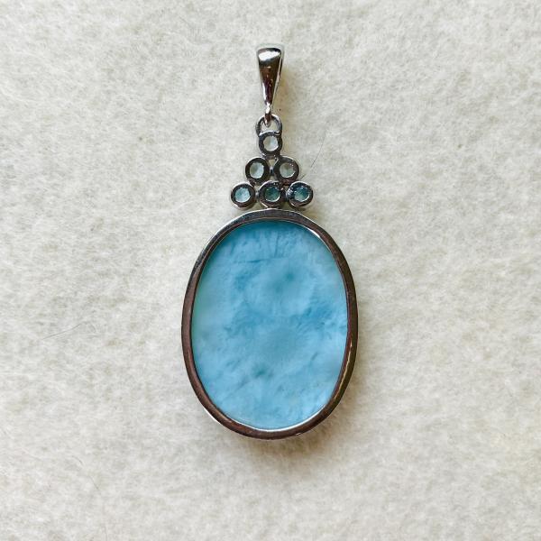 Larimar and Aquamarine/Blue Zircon Pendant picture