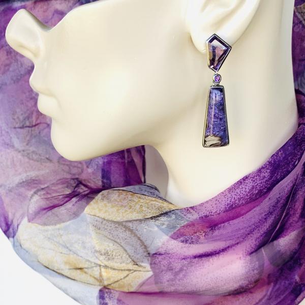 Amethyst and Lavender Jasper earrings picture